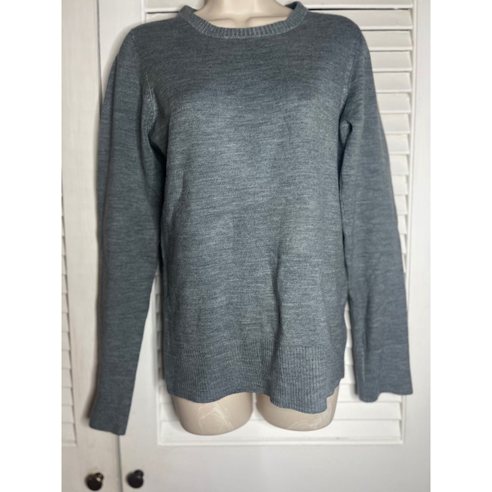 FRENCH CONNECTION Womens Gray Crew Neck Long Sleeve Knit Sweater Top Size L